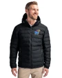 Kansas Jayhawks Cutter & Buck Mission Ridge Repreve® Eco Insulated Mens Puffer Jacket Black Front