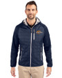 Pepperdine Waves Cutter & Buck Rainier Primaloft Mens Eco Full Zip Hybrid Jacket Dark Navy Front