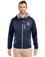 New York Mets Stars & Stripes Cutter & Buck Rainier Primaloft Mens Eco Full Zip Hybrid Jacket Dark Navy Front