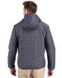 Northern Arizona Lumberjacks Cutter & Buck Rainier Primaloft Eco Mens Full Zip Hooded Jacket Anthracite Melange Back