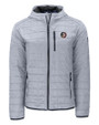 Florida State Seminoles Cutter & Buck Rainier Primaloft Eco Mens Full Zip Hooded Jacket Polished Medium Gray Mannequin