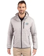 Southern University Jaguars Cutter & Buck Rainier Primaloft Eco Mens Full Zip Hooded Jacket Polished Medium Gray Front