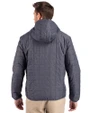 Brigham Young Cougars Cutter & Buck Rainier Primaloft Eco Mens Full Zip Hooded Jacket Anthracite Melange Back