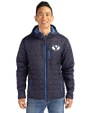 Brigham Young Cougars Cutter & Buck Rainier Primaloft Eco Mens Full Zip Hooded Jacket Dark Navy Front