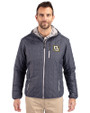 Marquette Golden Eagles Cutter & Buck Rainier Primaloft Eco Mens Full Zip Hooded Jacket Anthracite Melange Front