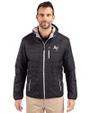 Air Force Falcons Cutter & Buck Rainier Primaloft Eco Mens Full Zip Hooded Jacket Black Front