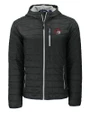 Winston-Salem State Rams Cutter & Buck Rainier Primaloft Eco Mens Full Zip Hooded Jacket Black Mannequin
