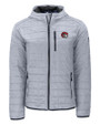 Winston-Salem State Rams Cutter & Buck Rainier Primaloft Eco Mens Full Zip Hooded Jacket Polished Medium Gray Mannequin