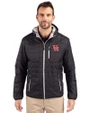 Houston Cougars Cutter & Buck Rainier Primaloft Eco Mens Full Zip Hooded Jacket Black Front