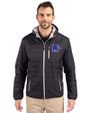 Memphis Tigers Cutter & Buck Rainier Primaloft Eco Mens Full Zip Hooded Jacket Black Front