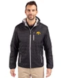 Iowa Hawkeyes Cutter & Buck Rainier Primaloft Eco Mens Full Zip Hooded Jacket Black Front