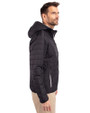 Tuskegee Golden Tigers Cutter & Buck Rainier Primaloft Eco Mens Full Zip Hooded Jacket Black Side