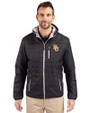 Baylor Bears Cutter & Buck Rainier Primaloft Eco Mens Full Zip Hooded Jacket Black Front
