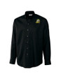 Oregon Ducks Cutter & Buck Epic Easy Care Nailshead Mens Big and Tall Long Sleeve Dress Shirt Black Mannequin