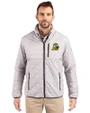 Oregon Ducks Cutter & Buck Rainier PrimaLoft® Mens Eco Insulated Full Zip Puffer Jacket Polished Medium Gray Front