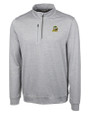 Oregon Ducks Cutter & Buck Stealth Heathered Quarter Zip Mens Pullover Polished Medium Gray Mannequin