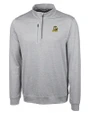 Oregon Ducks Cutter & Buck Stealth Heathered Mens Quarter Zip Polished Medium Gray Mannequin