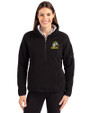 Oregon Ducks Cutter & Buck Cascade Eco Fleece Womens Pullover Jacket Black Front