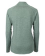 Oregon Ducks Cutter & Buck Adapt Eco Knit Heather Recycled Womens Full Zip Hunter Heather Mannequin Back