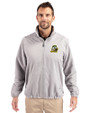 Oregon Ducks Cutter & Buck Charter Eco Knit Recycled Big & Tall Full-Zip Jacket Polished Medium Gray Front