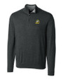 Oregon Ducks Cutter & Buck Lakemont Tri-Blend Mens Quarter Zip Pullover Sweater Charcoal Heather Mannequin