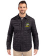 Oregon Ducks Cutter & Buck Rainier PrimaLoft® Mens Big and Tall Eco Insulated Quilted Shirt Jacket Black Front