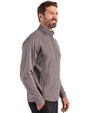 Oregon Ducks Cutter & Buck Adapt Eco Knit Hybrid Recycled Mens Big & Tall Full Zip Jacket Elemental Grey Side
