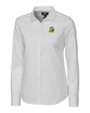 Oregon Ducks Cutter & Buck Stretch Oxford Womens Long Sleeve Dress Shirt White Mannequin