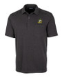 Oregon Ducks Cutter & Buck Advantage Tri-Blend Jersey Mens Pocket Polo Black Heather Mannequin