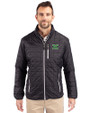 Marshall Thundering Herd Cutter & Buck Rainier PrimaLoft® Mens Eco Insulated Full Zip Puffer Jacket Black Front