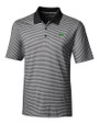 Marshall Thundering Herd Cutter & Buck Forge Tonal Stripe Stretch Mens Big and Tall Polo Black Mannequin