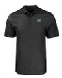 Marshall Thundering Herd Cutter & Buck Pike Eco Tonal Geo Print Stretch Recycled Mens Polo Black Mannequin