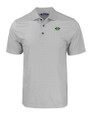 Marshall Thundering Herd Cutter & Buck Pike Eco Tonal Geo Print Stretch Recycled Mens Polo Elemental Grey Mannequin