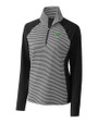 Marshall Thundering Herd Cutter & Buck Forge Tonal Stripe Stretch Half Zip Womens Top Black Mannequin