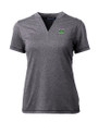 Marshall Thundering Herd Cutter & Buck Forge Eco Heathered Stretch Womens Blade Top Charcoal Heather Mannequin