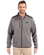 Marshall Thundering Herd Cutter & Buck Cascade Eco Fleece Mens Full Zip Jacket Elemental Grey/Black Front