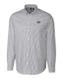 Marshall Thundering Herd Cutter & Buck Stretch Oxford Stripe Mens Long Sleeve Dress Shirt Charcoal Mannequin