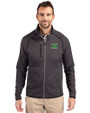 Marshall Thundering Herd Cutter & Buck Mainsail Sweater-Knit Mens Full Zip Jacket Charcoal Heather Front