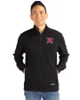Richmond Flying Squirrels Cutter & Buck Roam Recycled Buttery-Soft Knit Mens Quarter Zip Jacket Black Front