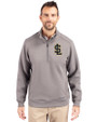 Salt Lake Bees Cutter & Buck Roam Epic Versatility Recycled Quarter Zip Mens Pullover Elemental Grey Front