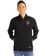 Fresno Grizzlies Cutter & Buck Roam Epic Versatility Recycled Quarter Zip Mens Pullover Black Front