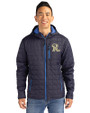 Frisco RoughRiders Cutter & Buck Rainier Primaloft Eco Mens Full Zip Hooded Jacket Dark Navy Front