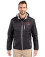 Fresno Grizzlies Cutter & Buck Rainier Primaloft Eco Mens Full Zip Hooded Jacket Black Front