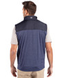Los Angeles Angels Stars & Stripes Cutter & Buck Stealth Hybrid Quilted Mens Big and Tall Windbreaker Vest Liberty Navy Back