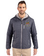 Toledo Mud Hens Cutter & Buck Rainier Primaloft Eco Mens Full Zip Hooded Jacket Anthracite Melange Front
