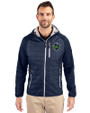 Hillsboro Hops Cutter & Buck Rainier Primaloft Mens Eco Full Zip Hybrid Jacket Dark Navy Front