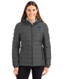 Tulsa Drillers Cutter & Buck Mission Ridge Repreve® Eco Insulated Womens Puffer Jacket Elemental Grey Front