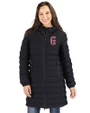 Greenville Drive Cutter & Buck Mission Ridge Repreve Eco Insulated Womens Long Puffer Jacket Black Front