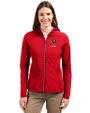 Georgia Bulldogs Alumni Cutter & Buck Adapt Eco Knit Hybrid Recycled Womens Full Zip Jacket Red Front