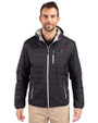Arizona Diamondbacks Cutter & Buck Rainier Primaloft Eco Mens Full Zip Hooded Jacket Black Front